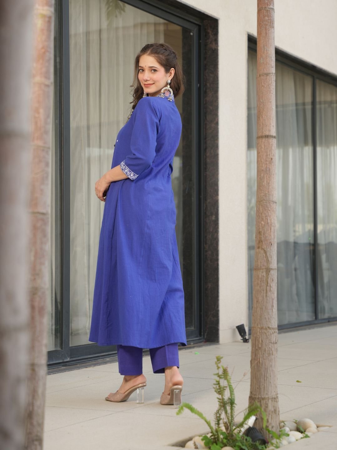 Azure Elegance Anarkali Kurta Set - Image 5