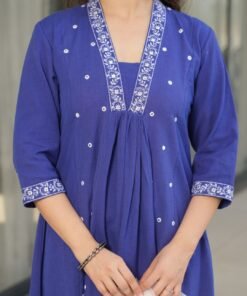 Azure Elegance Anarkali Kurta Set - Image 3