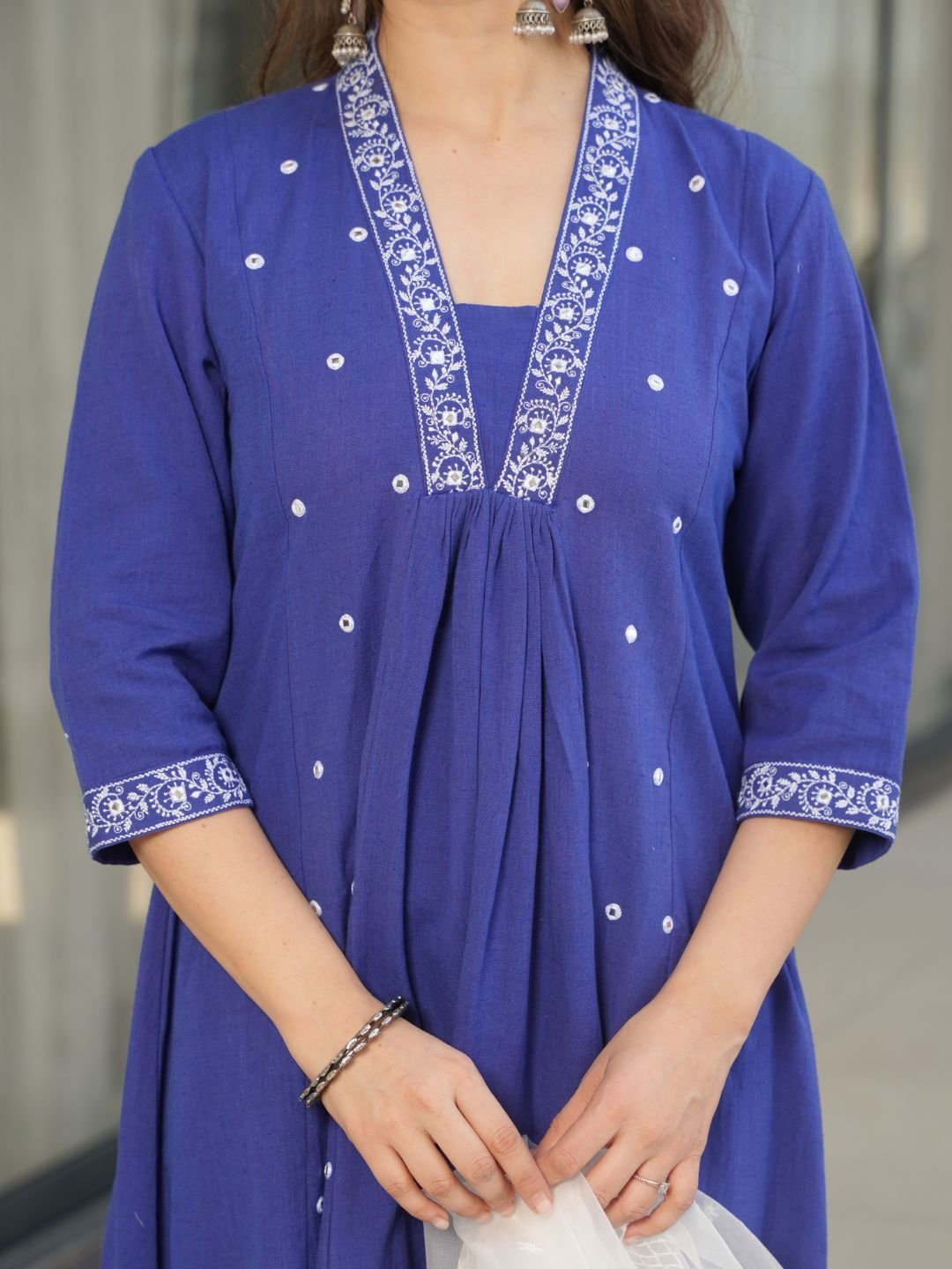 Azure Elegance Anarkali Kurta Set - Image 3